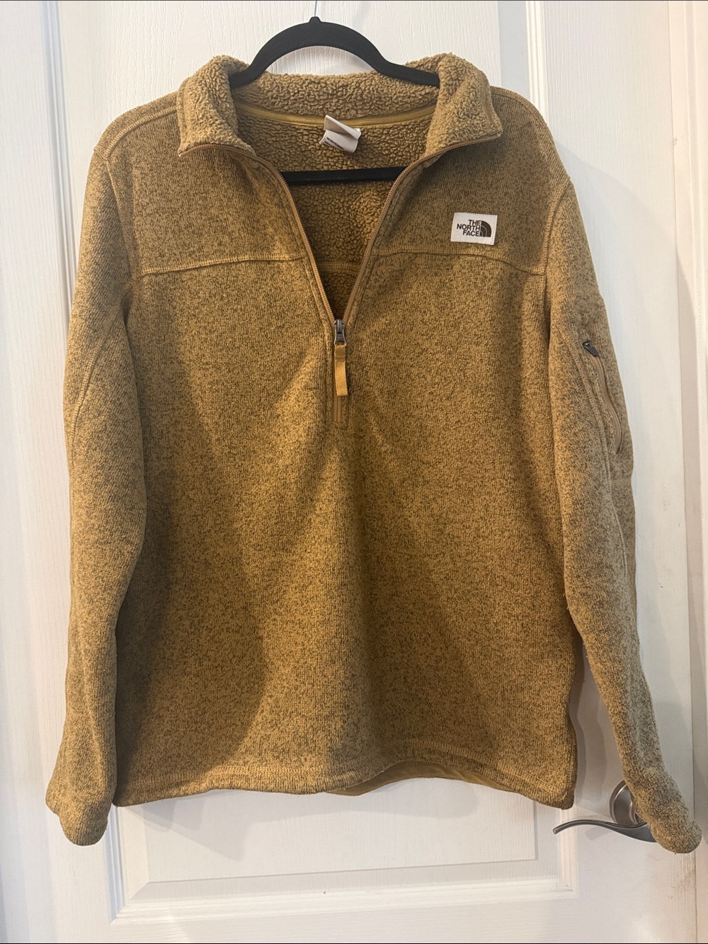 The North Face Men’s Quarter-Zip Fleece Pullover - Tan